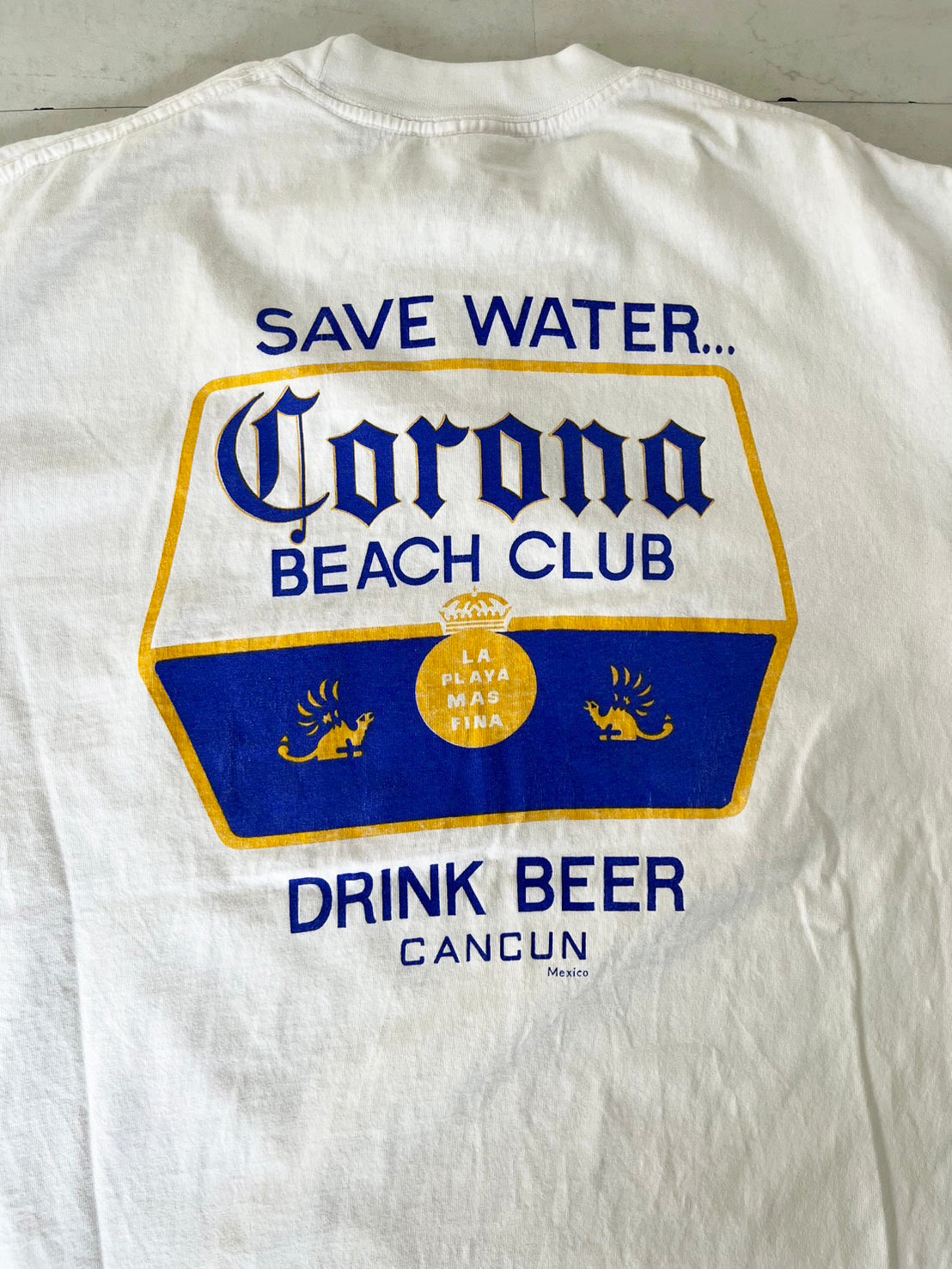 【Corona Beach Club】00's Corona Beach Club Drink Beer Cancun T-shirts (men's XL相当)