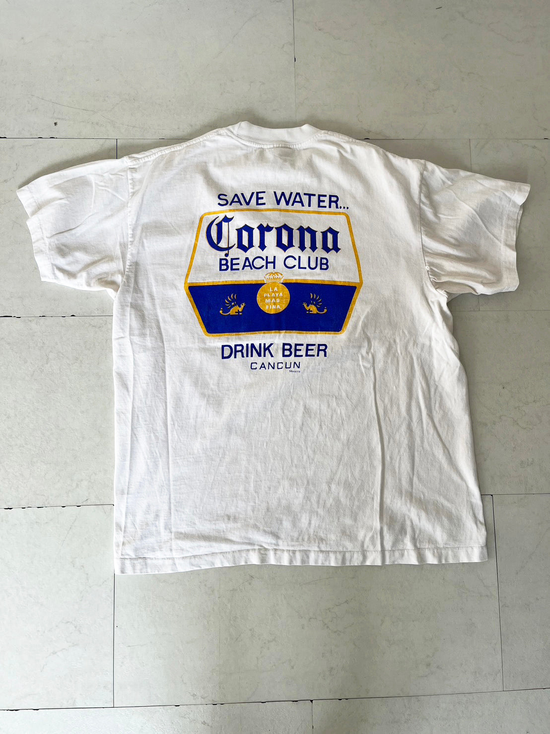 【Corona Beach Club】00's Corona Beach Club Drink Beer Cancun T-shirts (men's XL相当)