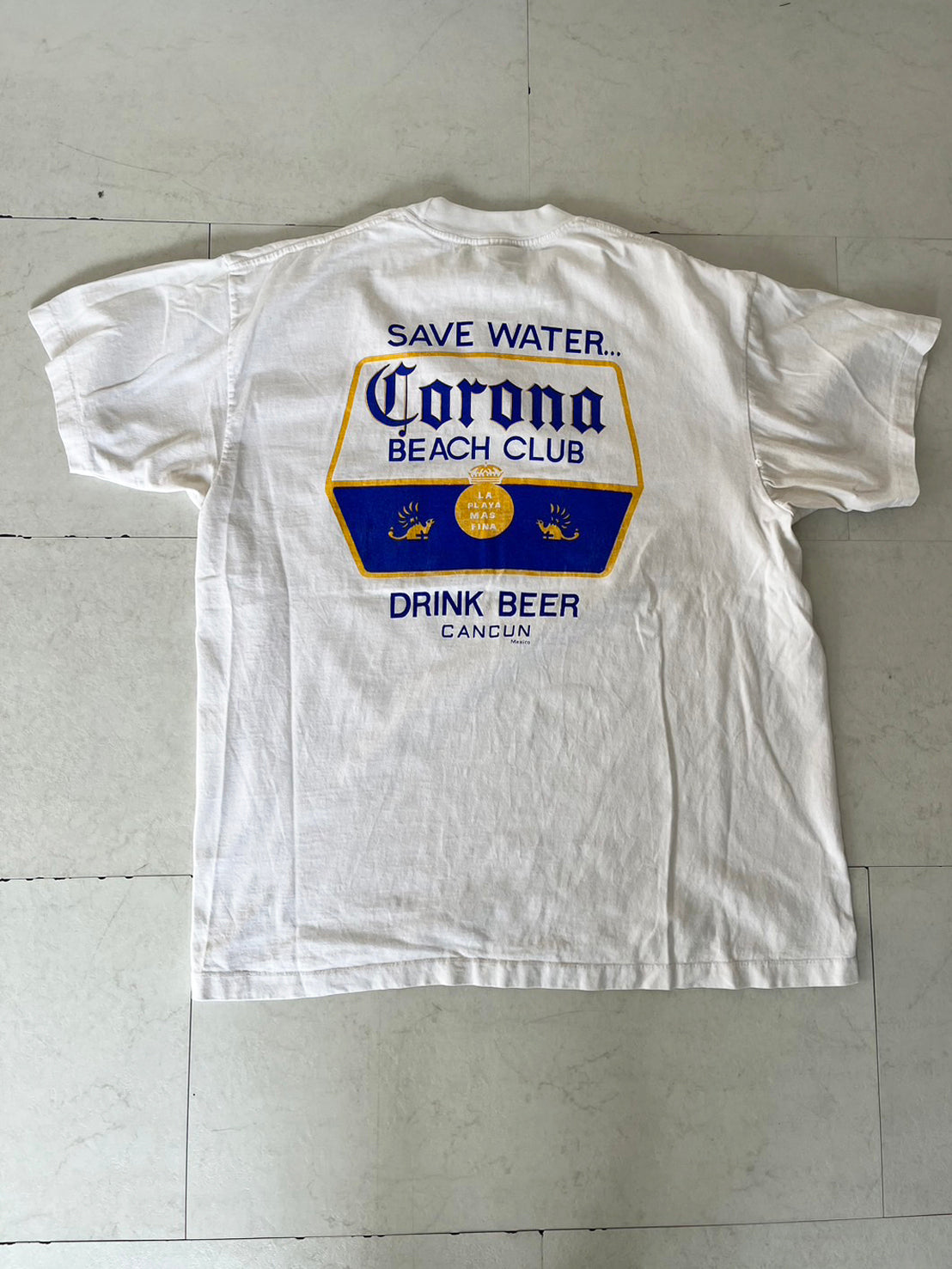 【Corona Beach Club】00's Corona Beach Club Drink Beer Cancun T-shirts (men's XL相当)