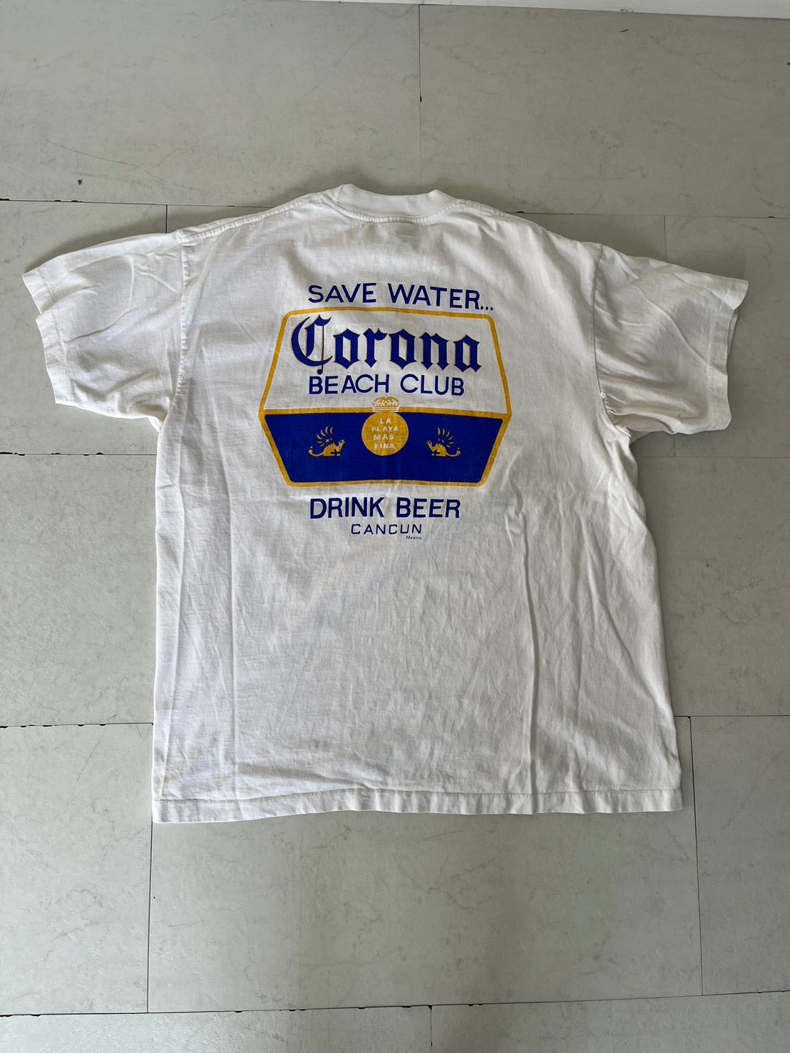 【Corona Beach Club】00's Corona Beach Club Drink Beer Cancun T-shirts (men's XL相当)