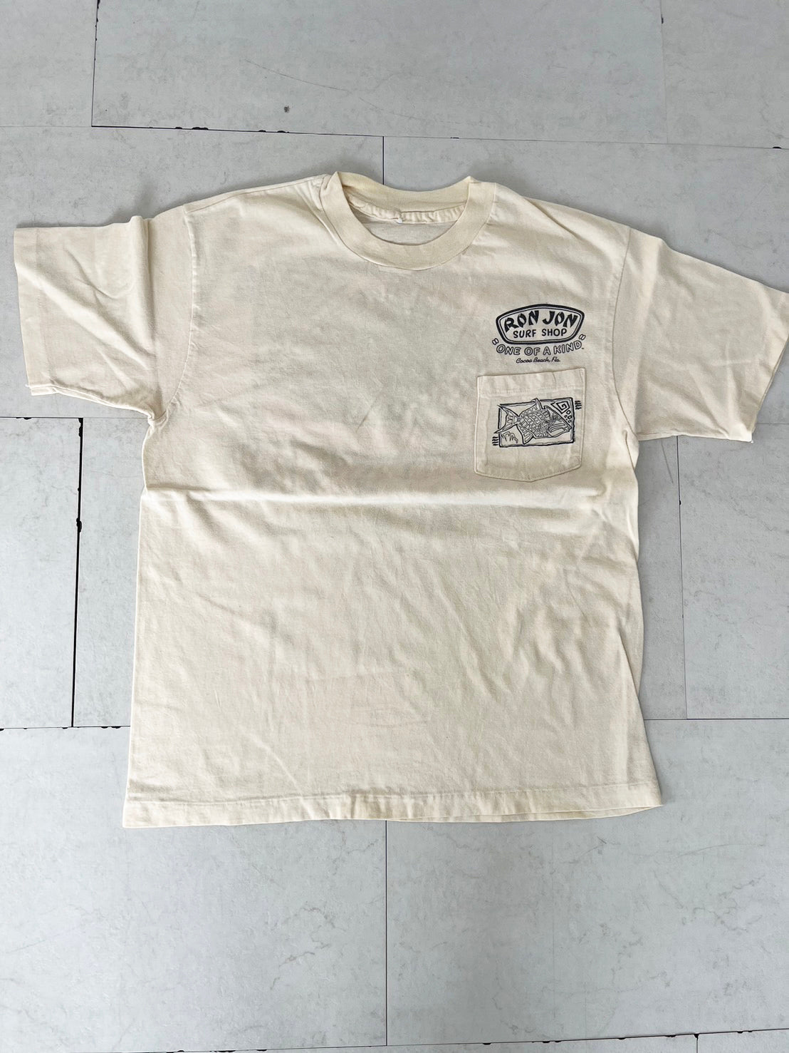 【RONJON SURF SHOP】80's RONJON SURF SHOP Pocket T-shirt (men's M相当)