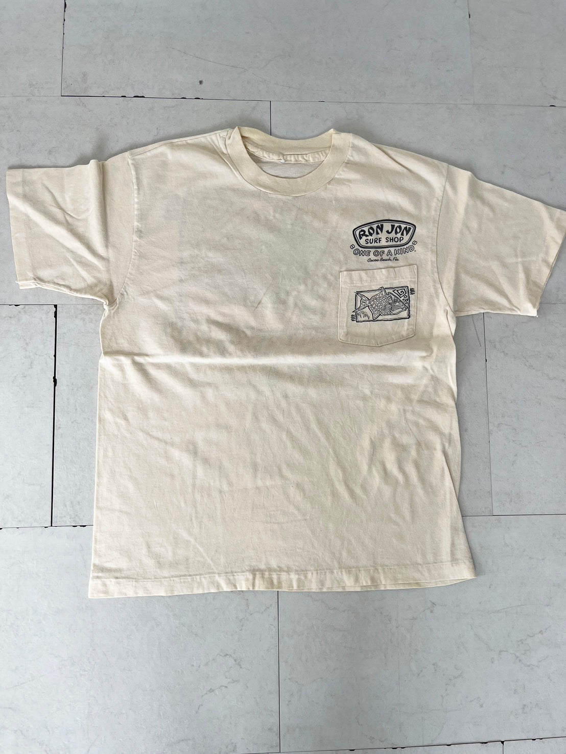 【RONJON SURF SHOP】80's RONJON SURF SHOP Pocket T-shirt (men's M相当)