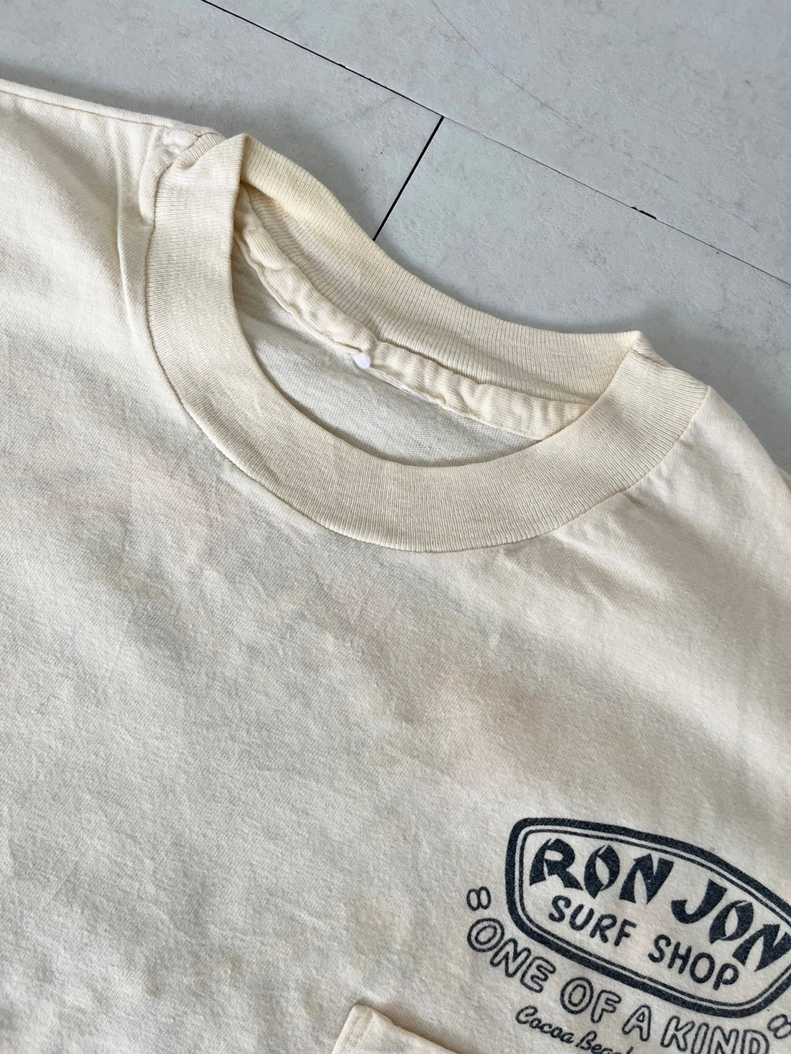 【RONJON SURF SHOP】80's RONJON SURF SHOP Pocket T-shirt (men's M相当)