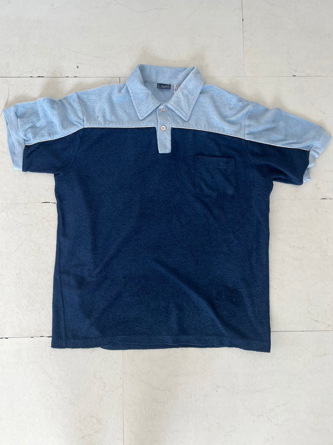 【vintage】80s Sigallo Pile Polo shirts (men's L)