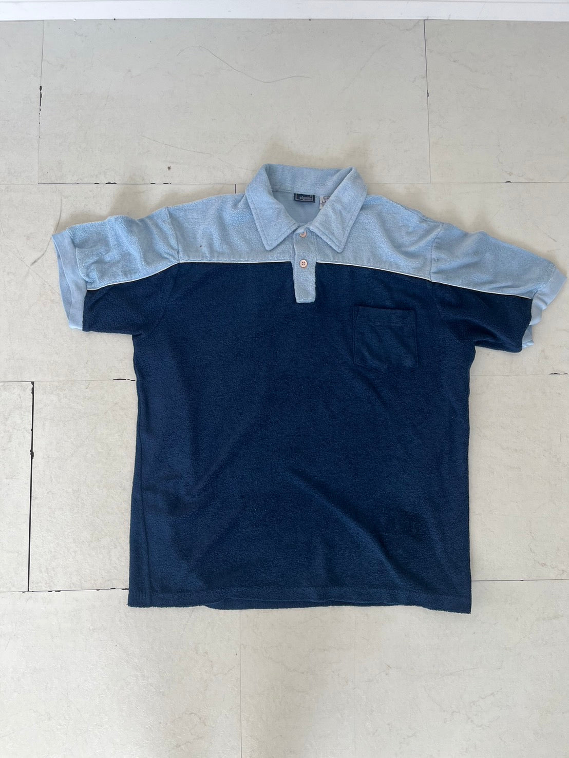 【vintage】80s Sigallo Pile Polo shirts (men's L)