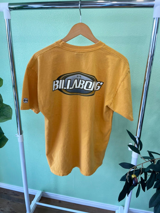 【Billabong】00's vintage Y2K back logo  yellow t-shirt (men's L)