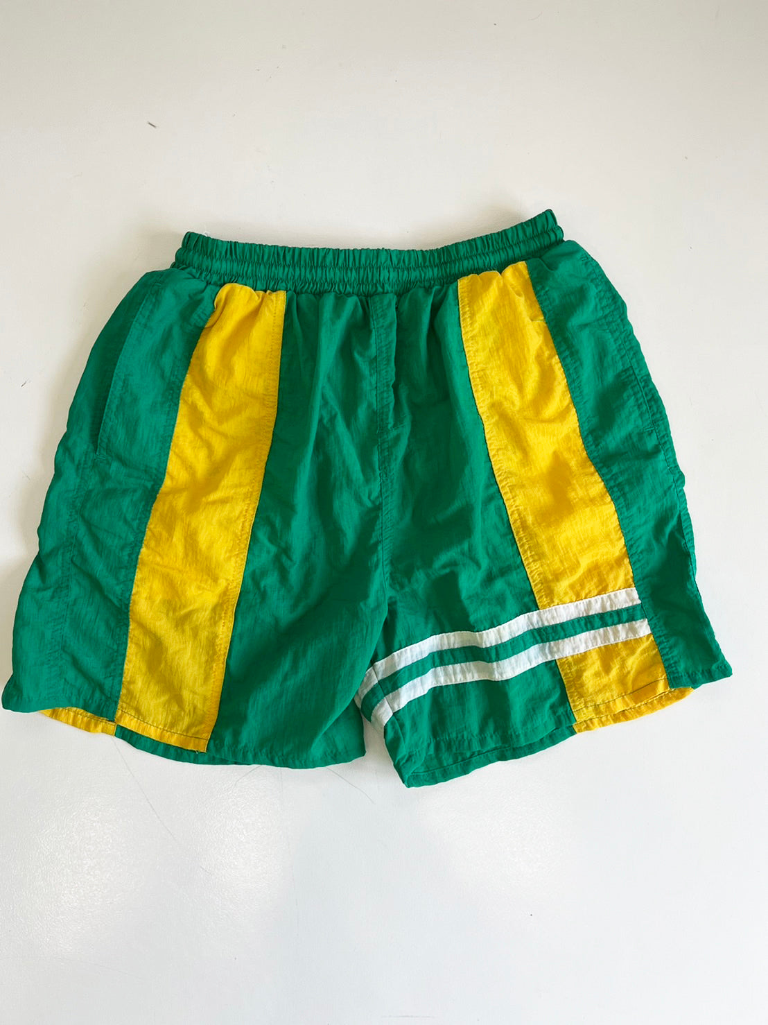 【Euro vintage 】 vintage simple green beach shorts 水着 水陸両用 ビーチショーツ  (レディースM）