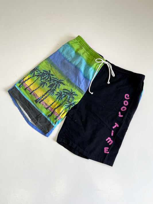 【EURO vintage 】COOL TIME vintage beach shorts クールタイム メンズ 水着 サーフパンツ ショートパンツ (men'sL〜XL相当）