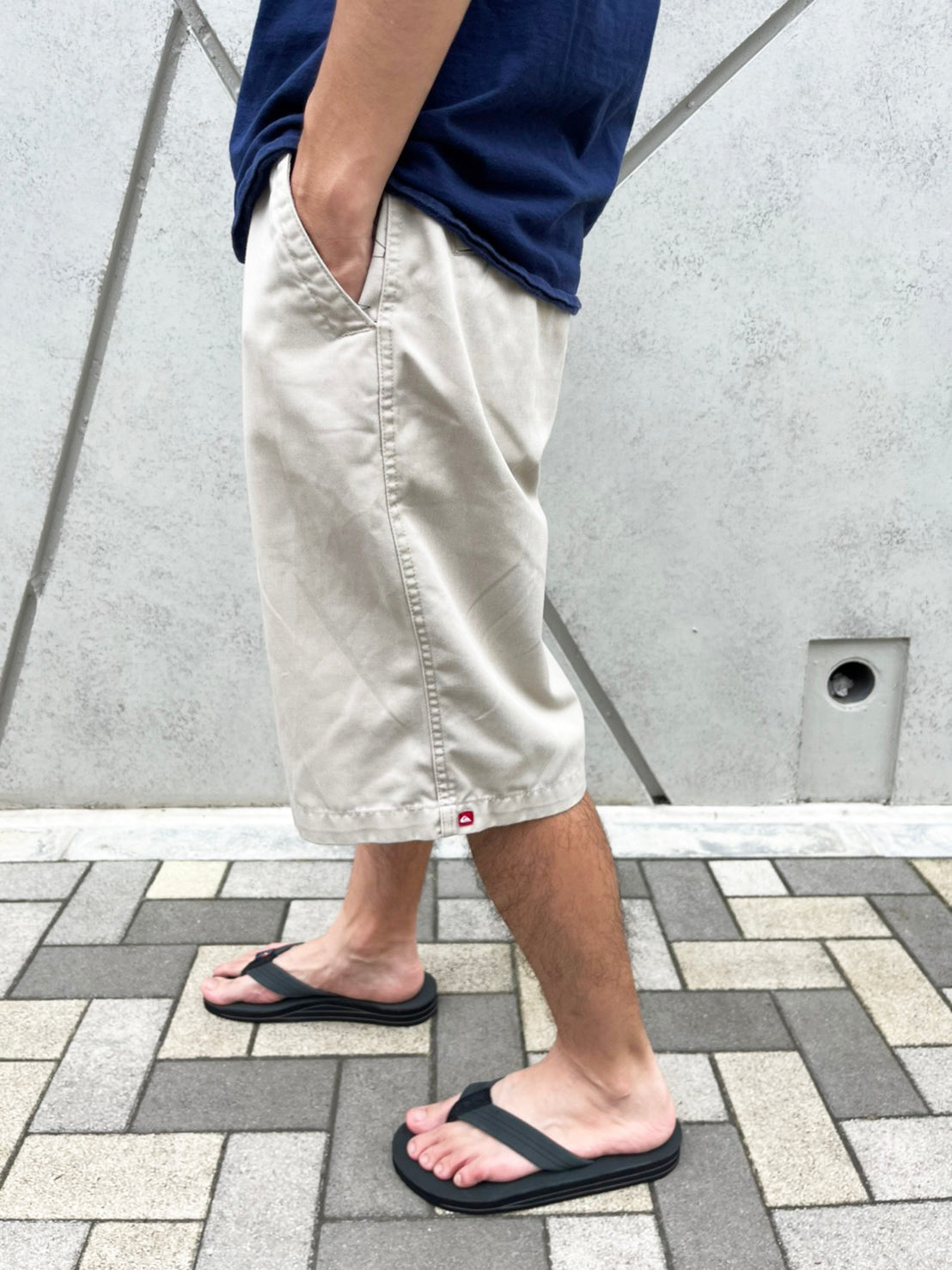 Quiksilver】90's vintage short pants 無地 ショートパンツ ハーフ 