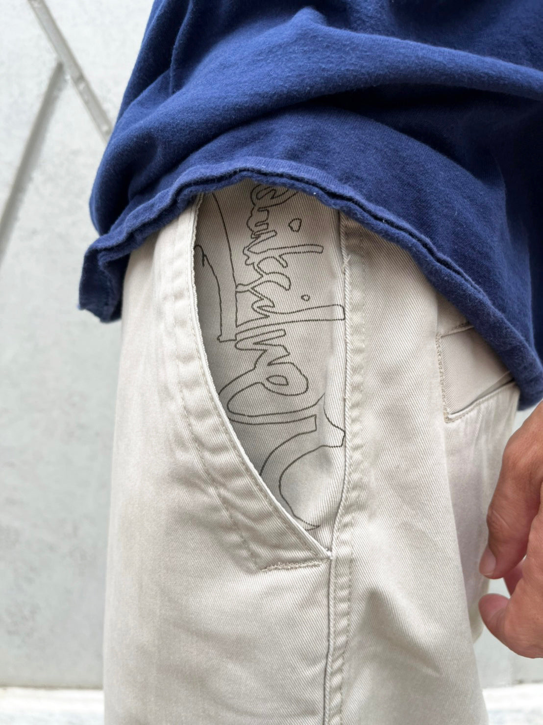 【Quiksilver】90's vintage short pants  無地 ショートパンツ ハーフパンツ ベージュ (34インチ)