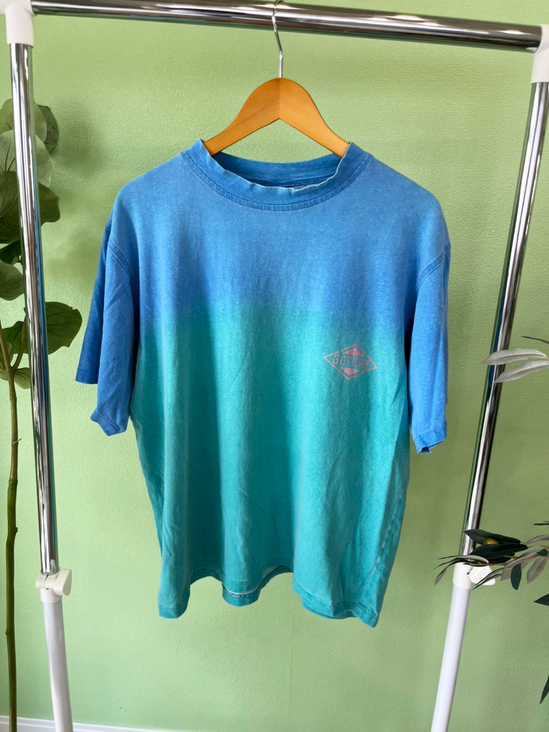 【GOTCHA】90's vintage surf  gotcha rare tie dye t-shirt made in USA (men's M)