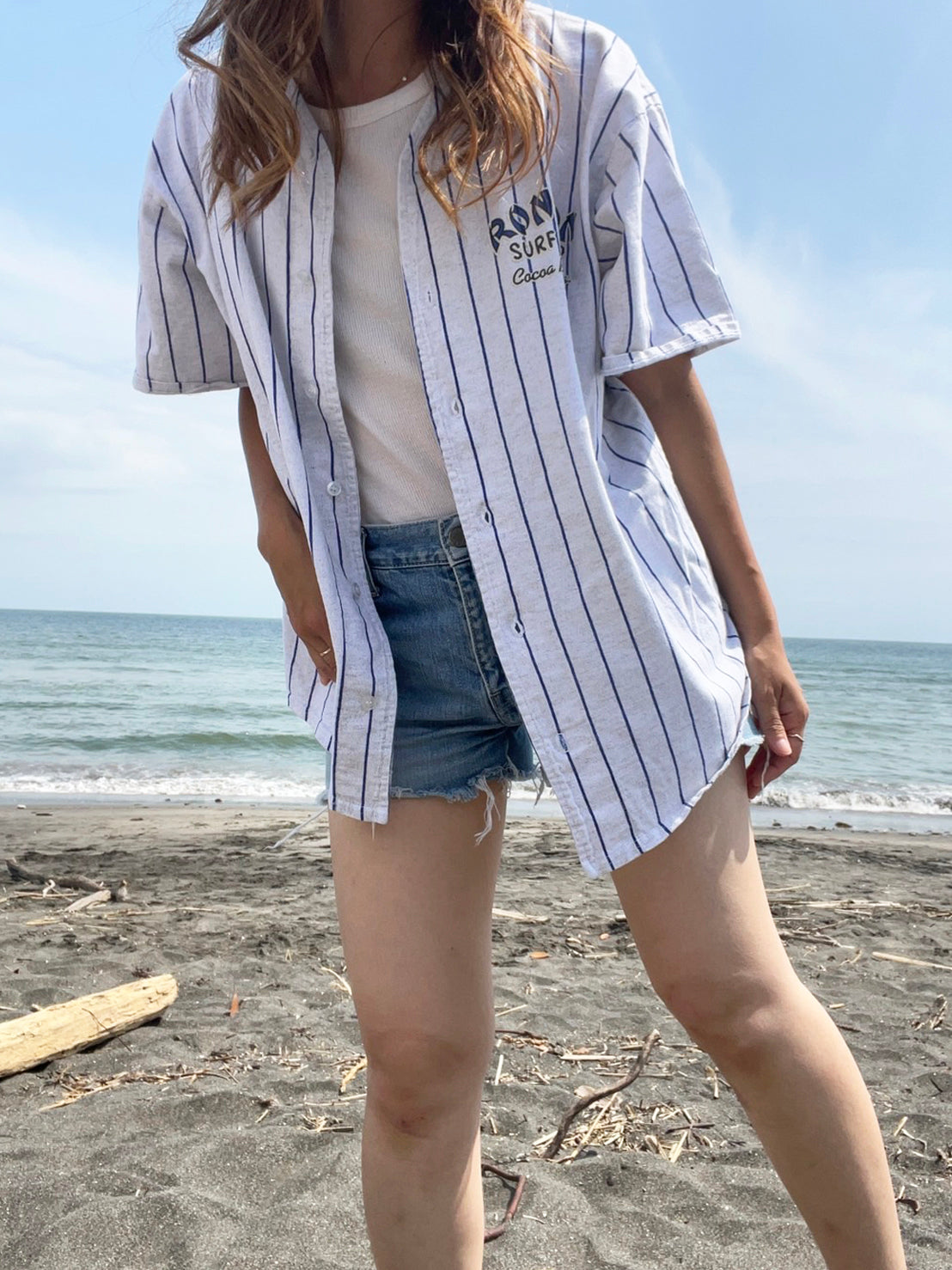 【RONJON SURFSHOP】80's-90's vintage quitman rare baseball shirt made in USA (men's L)