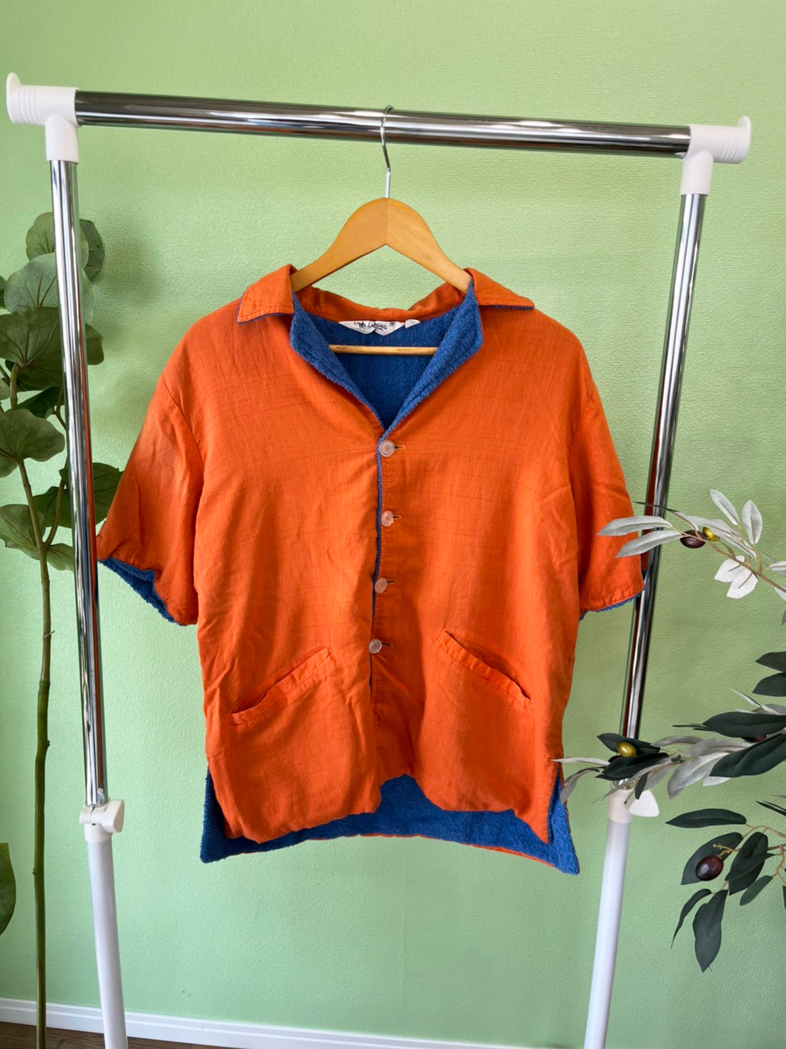 【vintage】60's 70's vintage reversible pile beach shirt （women's M ）