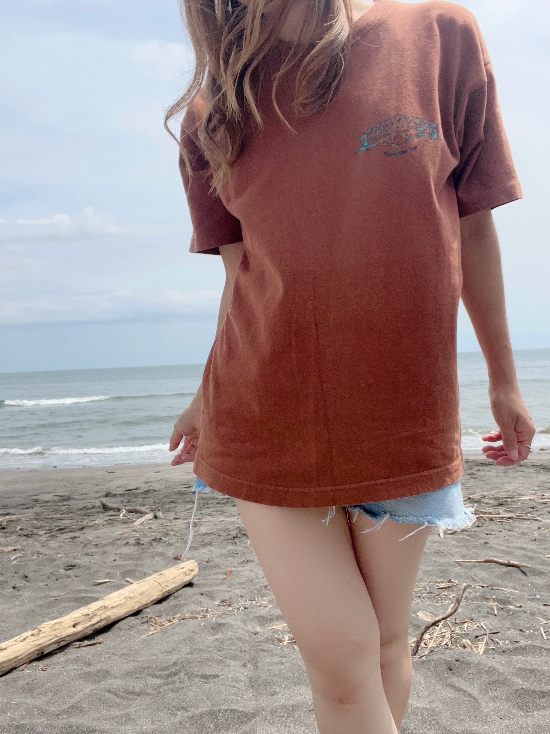 リンガー　Tシャツ　Ocean pacific billabong 90 水色