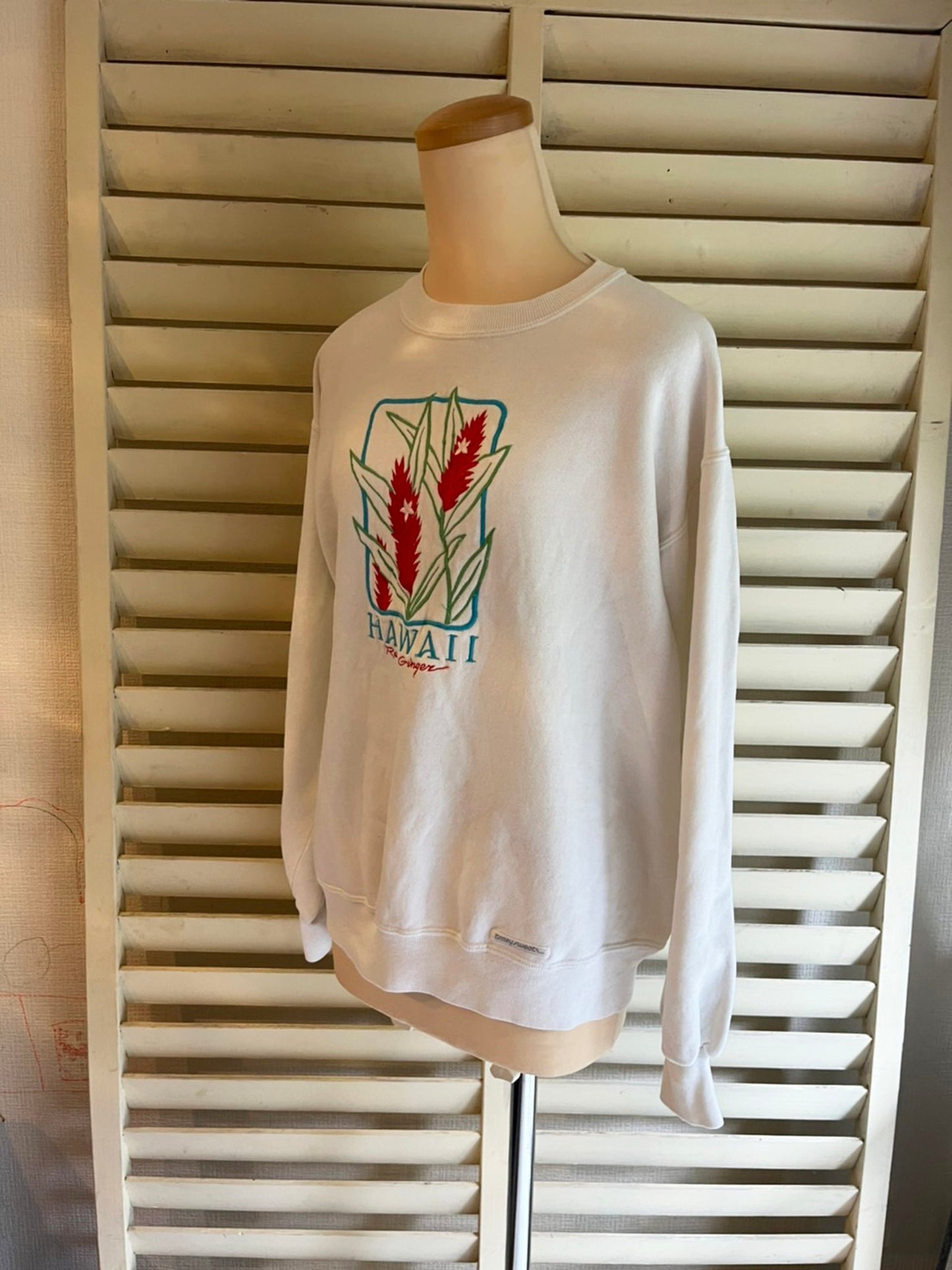 【crazy shirts】90's USA製 クレイジーシャツ  ハワイ 刺繍デザイン スウェット （women's L）