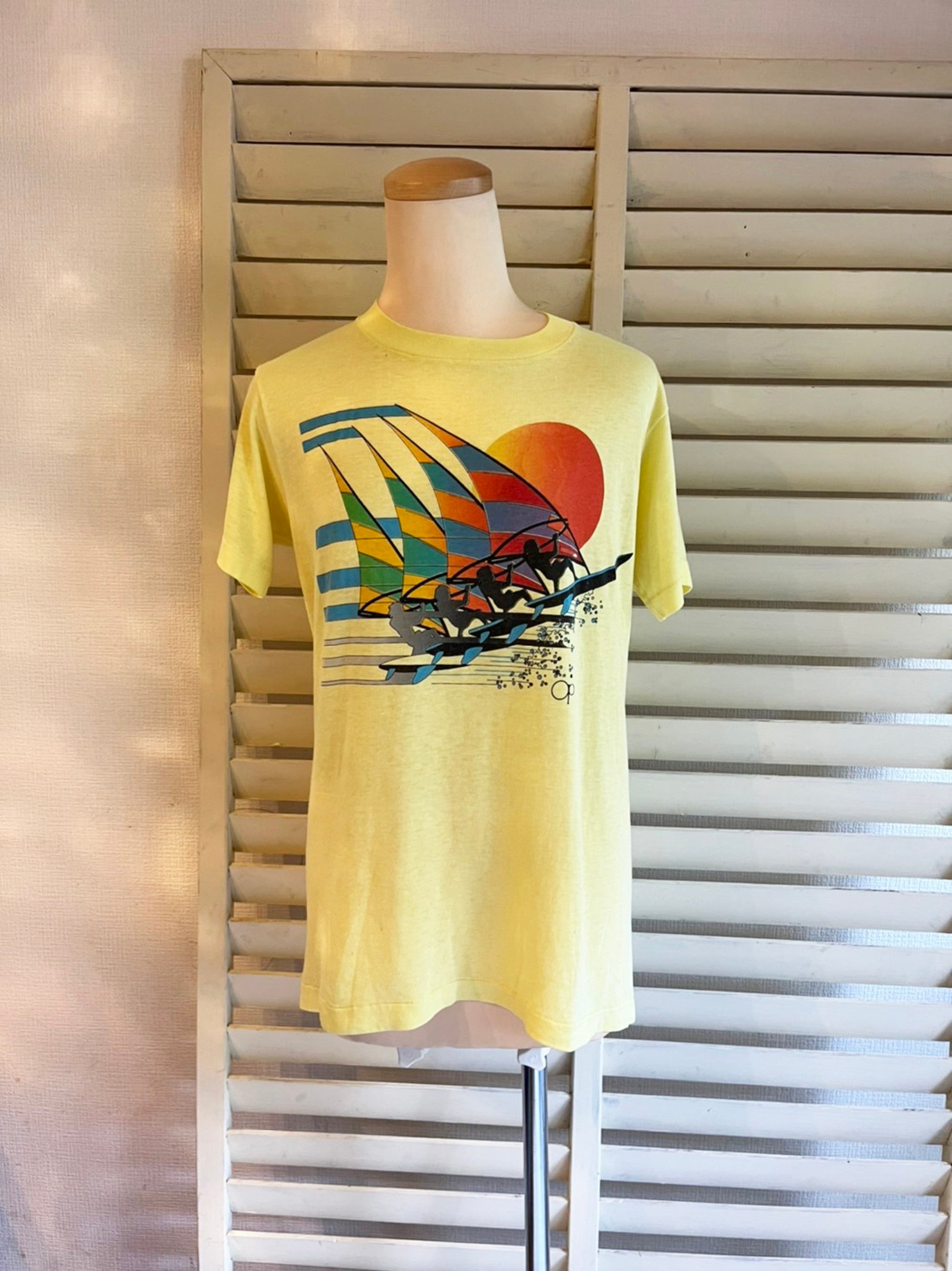 OCEAN PACIFIC】70's オーシャンパシフィック ポリ混 USA製 Tシャツ 