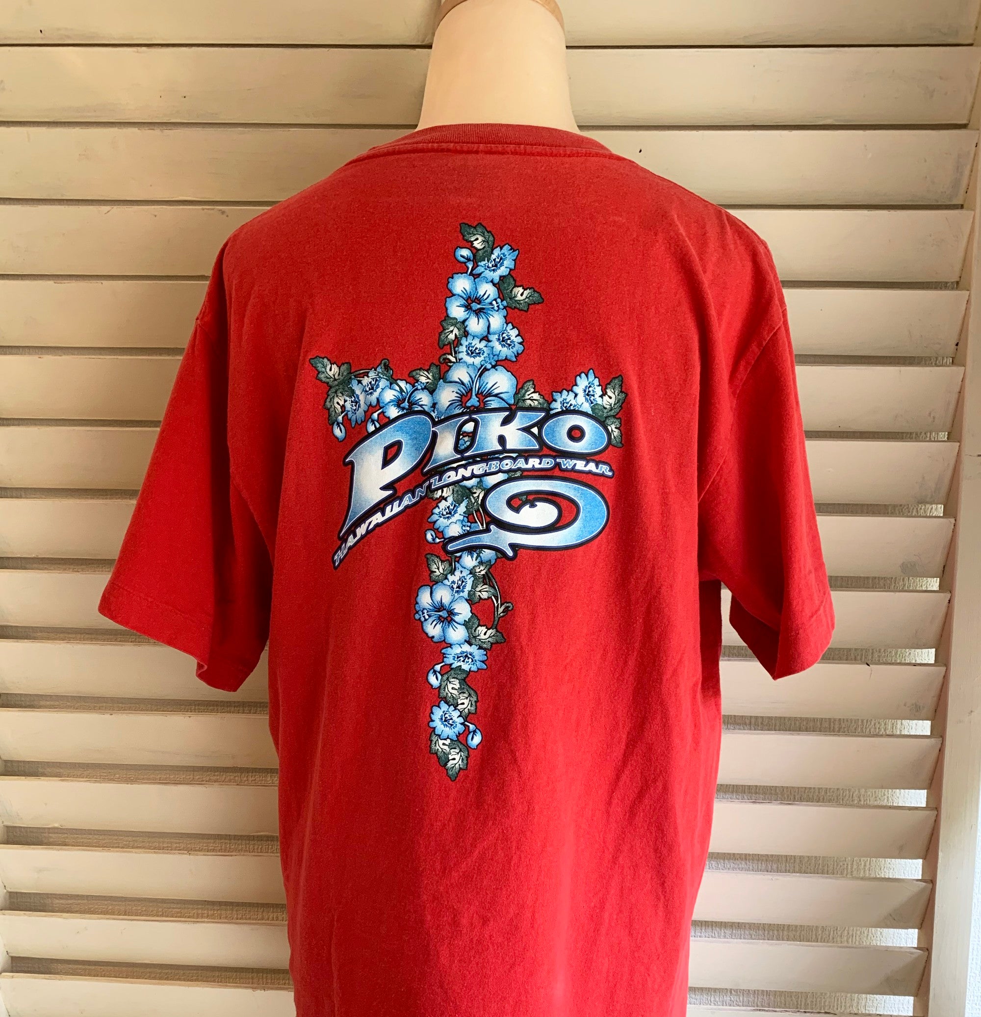 vintage】90s オールド PIKO ピコ ハイビスカスプリント Tシャツ(men's