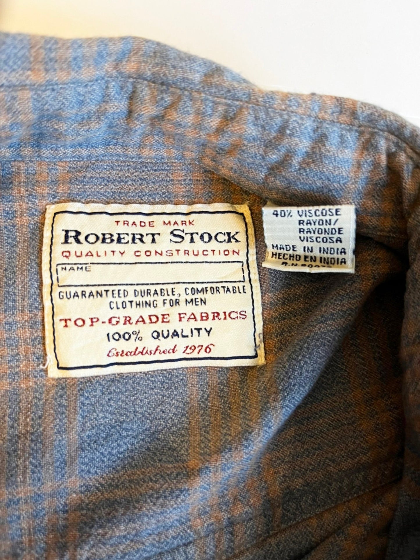 【USED】ROVERT STOCK ロバートストック 半袖 ライトフランネルシャツ (men's XL)
