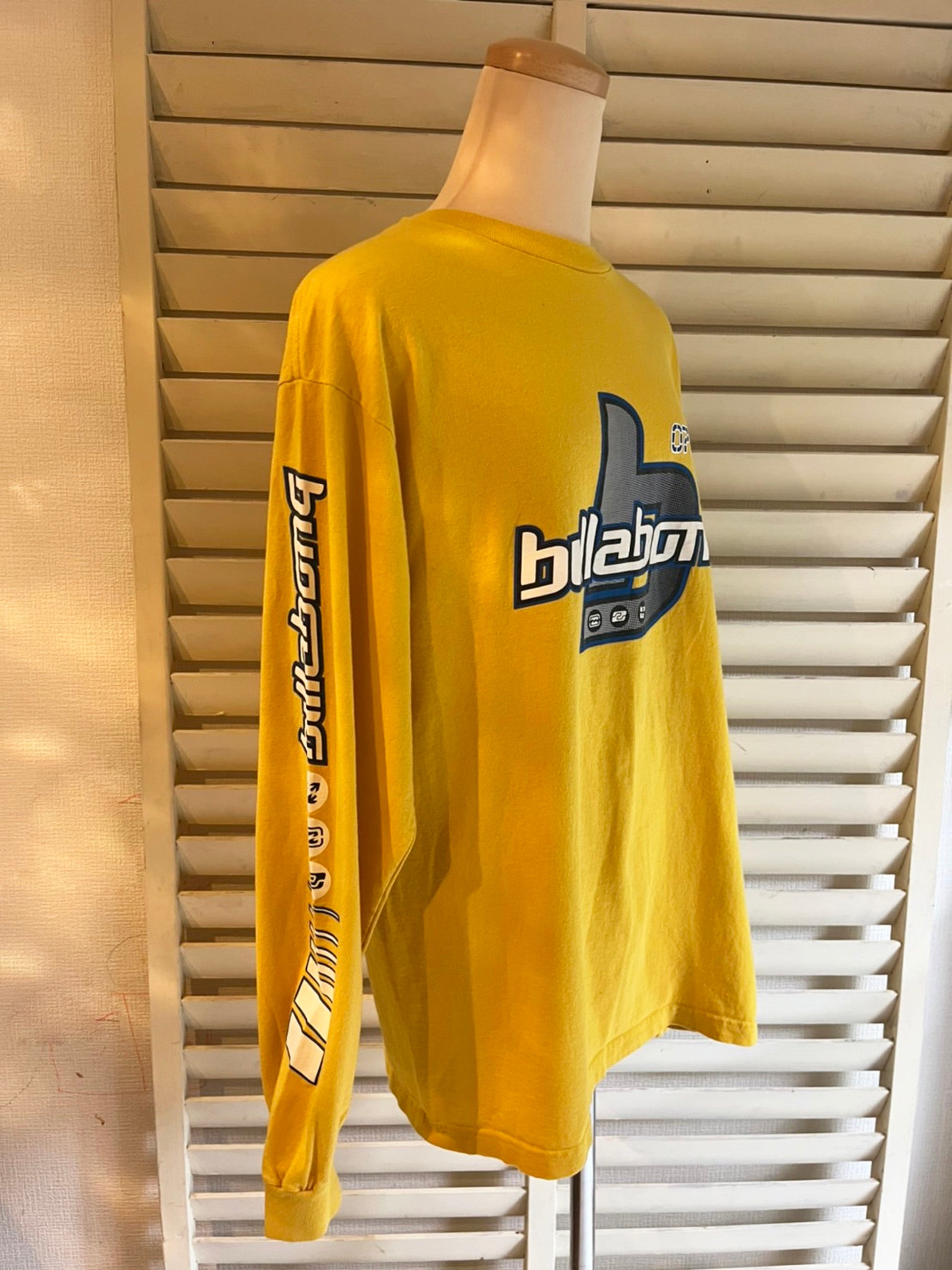 Billabong】90's ビラボン 長袖 Tシャツ イエロー USA製（men's L