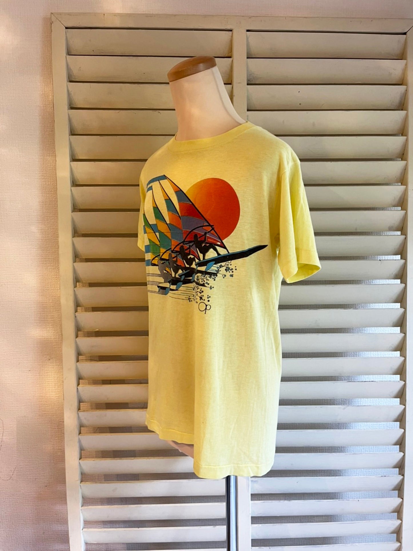 【OCEAN PACIFIC】70's オーシャンパシフィック ポリ混 USA製 Tシャツ(women's XL）