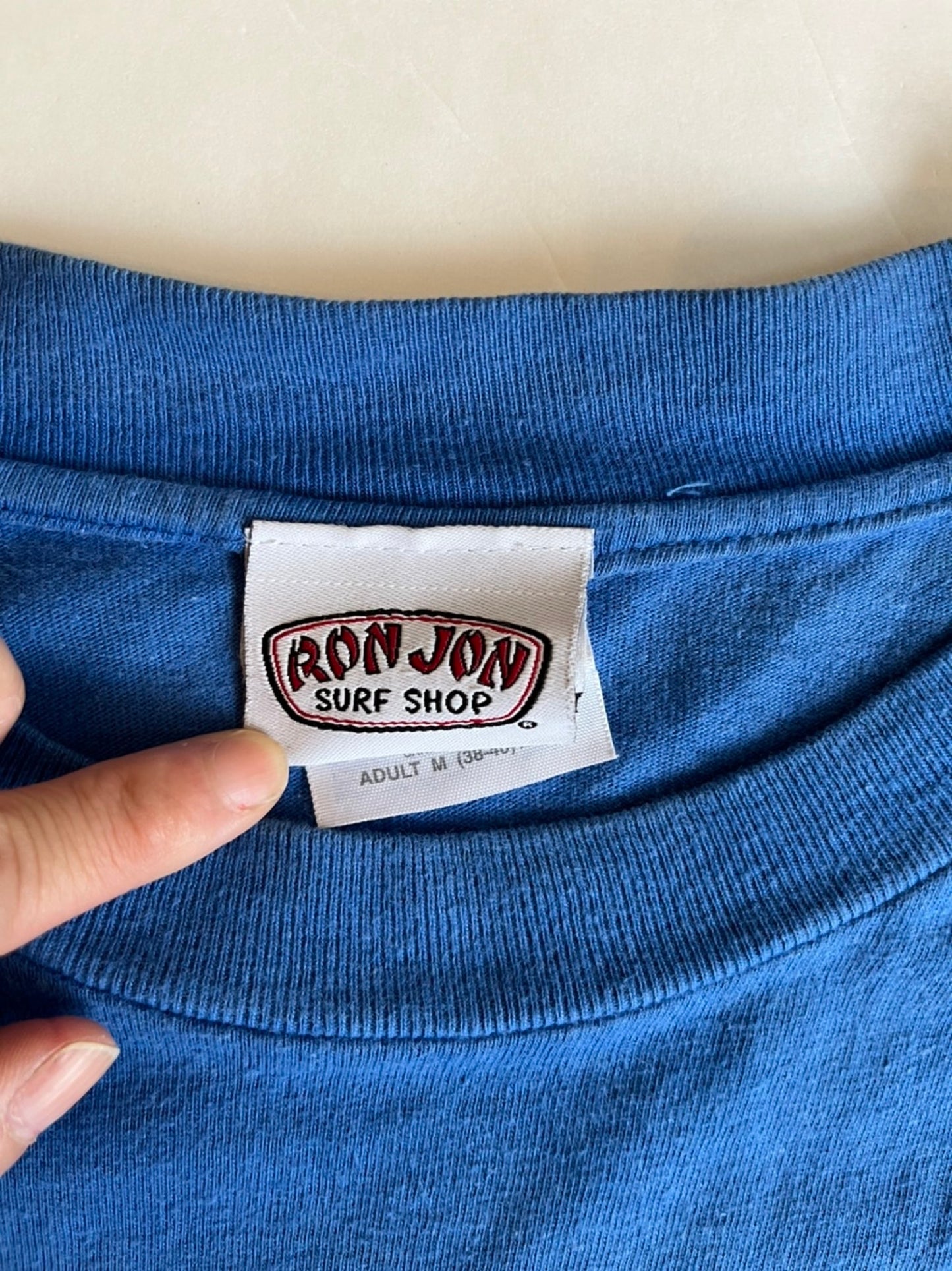【RON JON SURF SHOP】90's ロンジョン  ブルー Tシャツ (men's M）