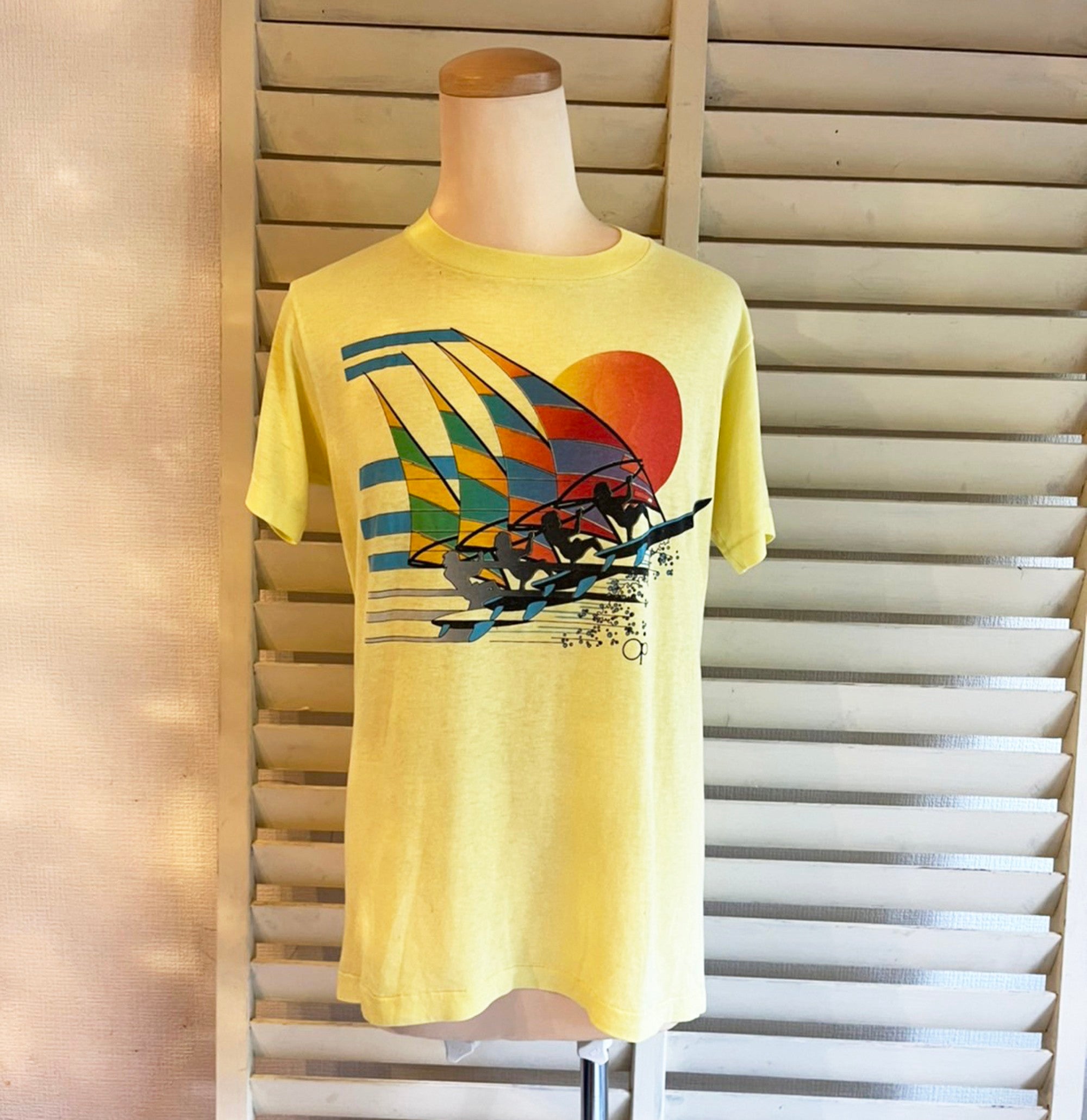OCEAN PACIFIC】70's オーシャンパシフィック ポリ混 USA製 Tシャツ 