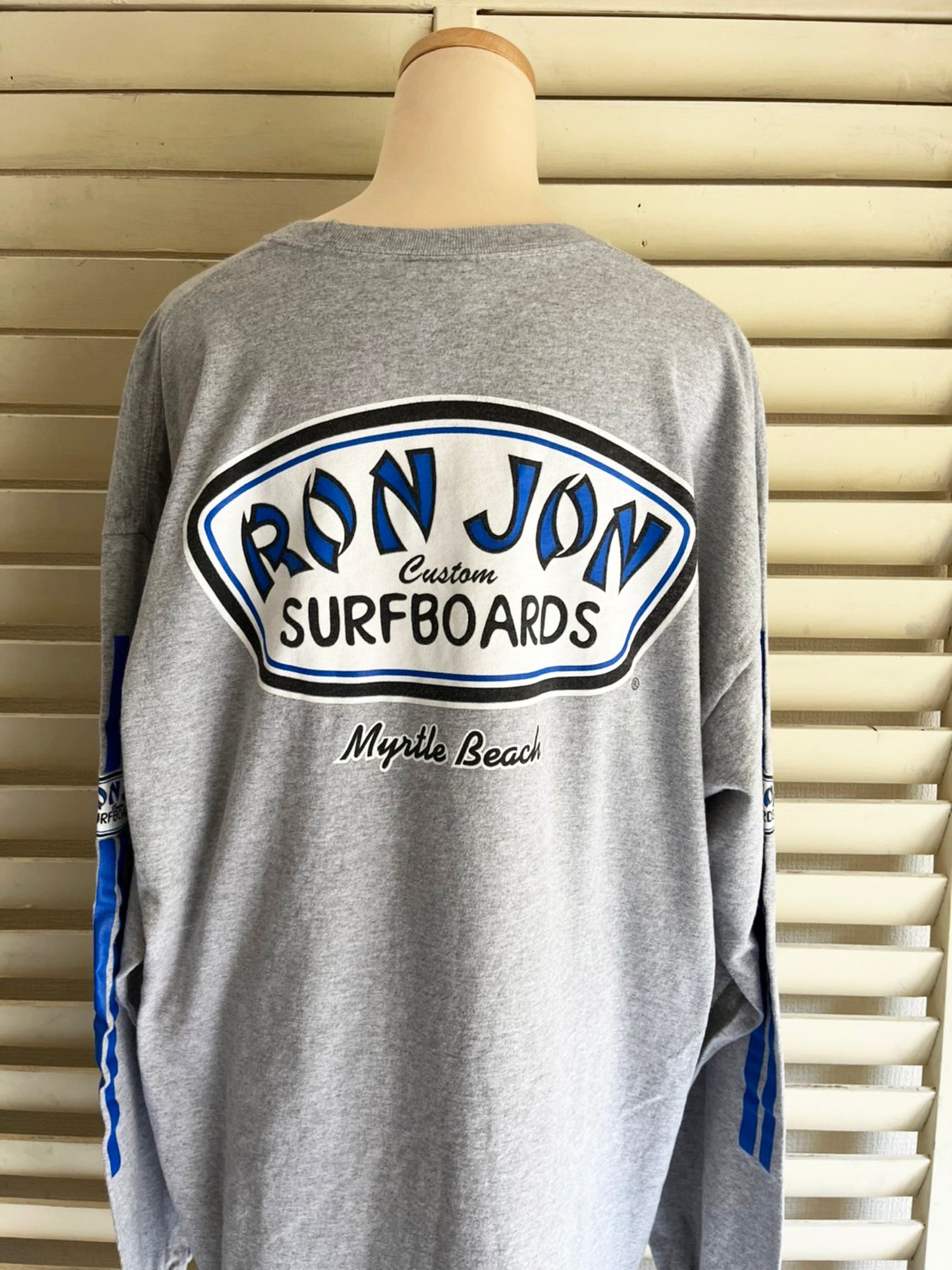 【RONJON SURF SHOP】ロンジョン 長袖 Tシャツ グレー (men's 2XL)