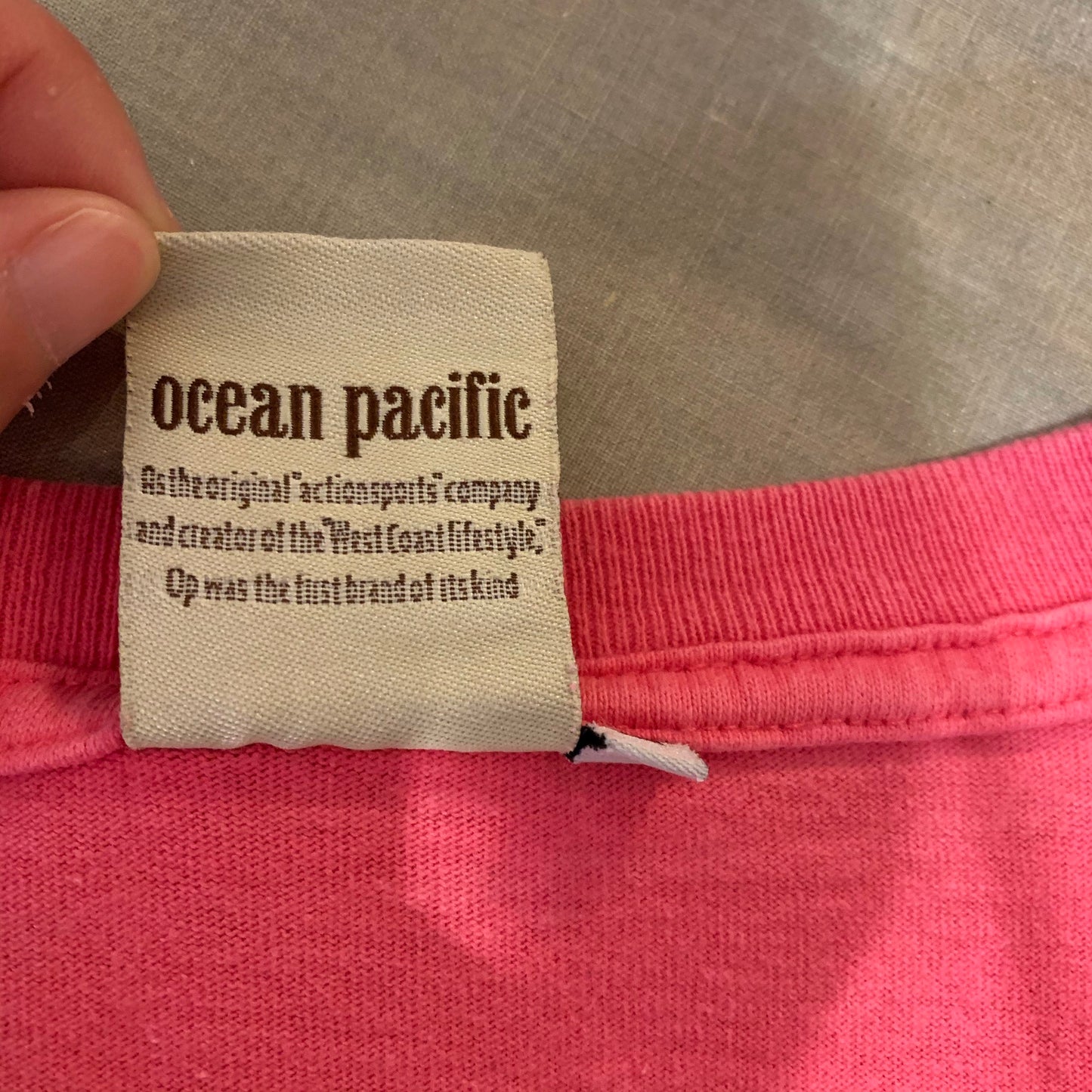 【Ocean Pacific】90's オーシャンパシフィック　ビーチプリント　Tシャツ (men's M)