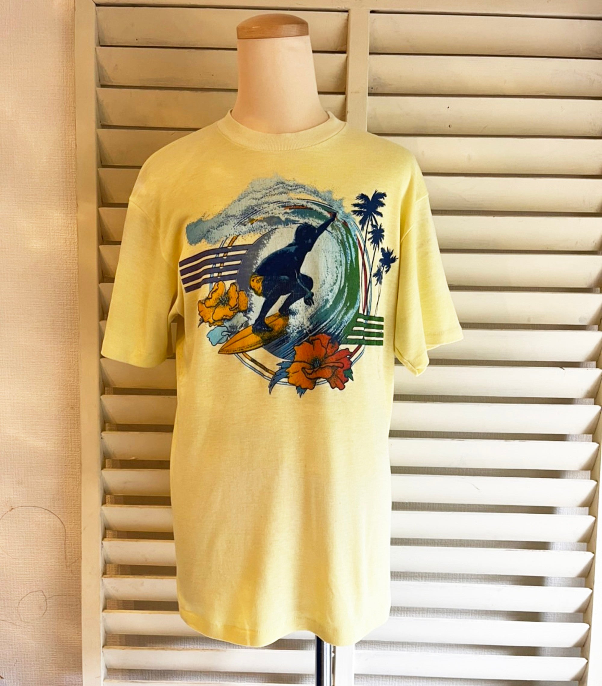 FUN TEES】70's～80's サーフィン オールドサーフ Tシャツ(men's L