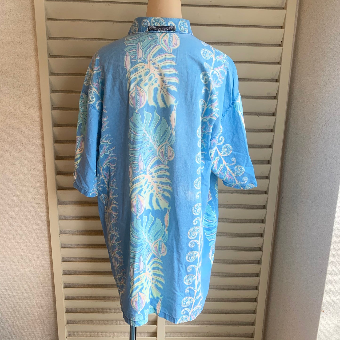 【ocean pacific】90's　オーシャンパシフィック　 銀タグ　アロハシャツ（men's XL)