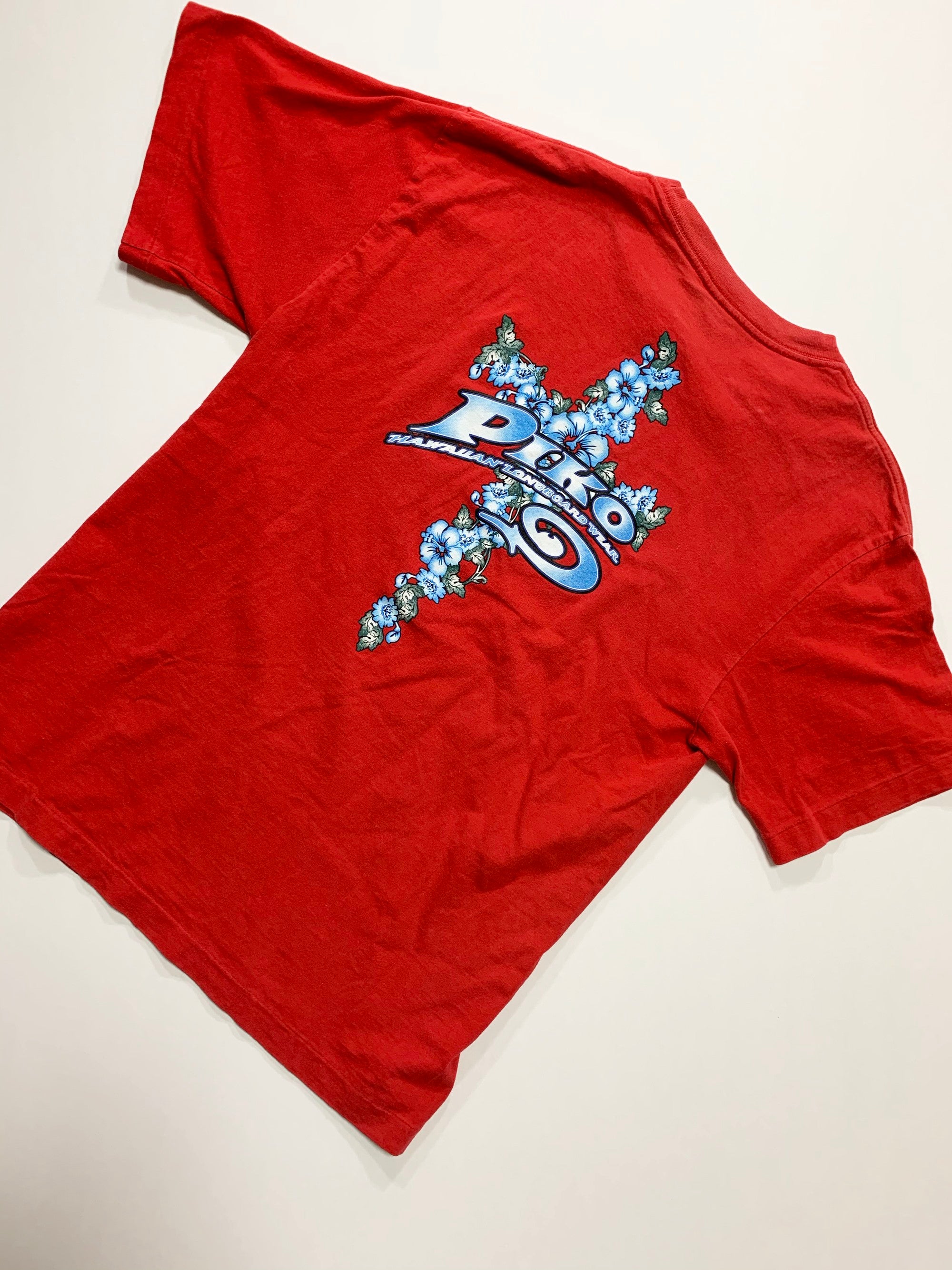 vintage】90s オールド PIKO ピコ ハイビスカスプリント Tシャツ(men's