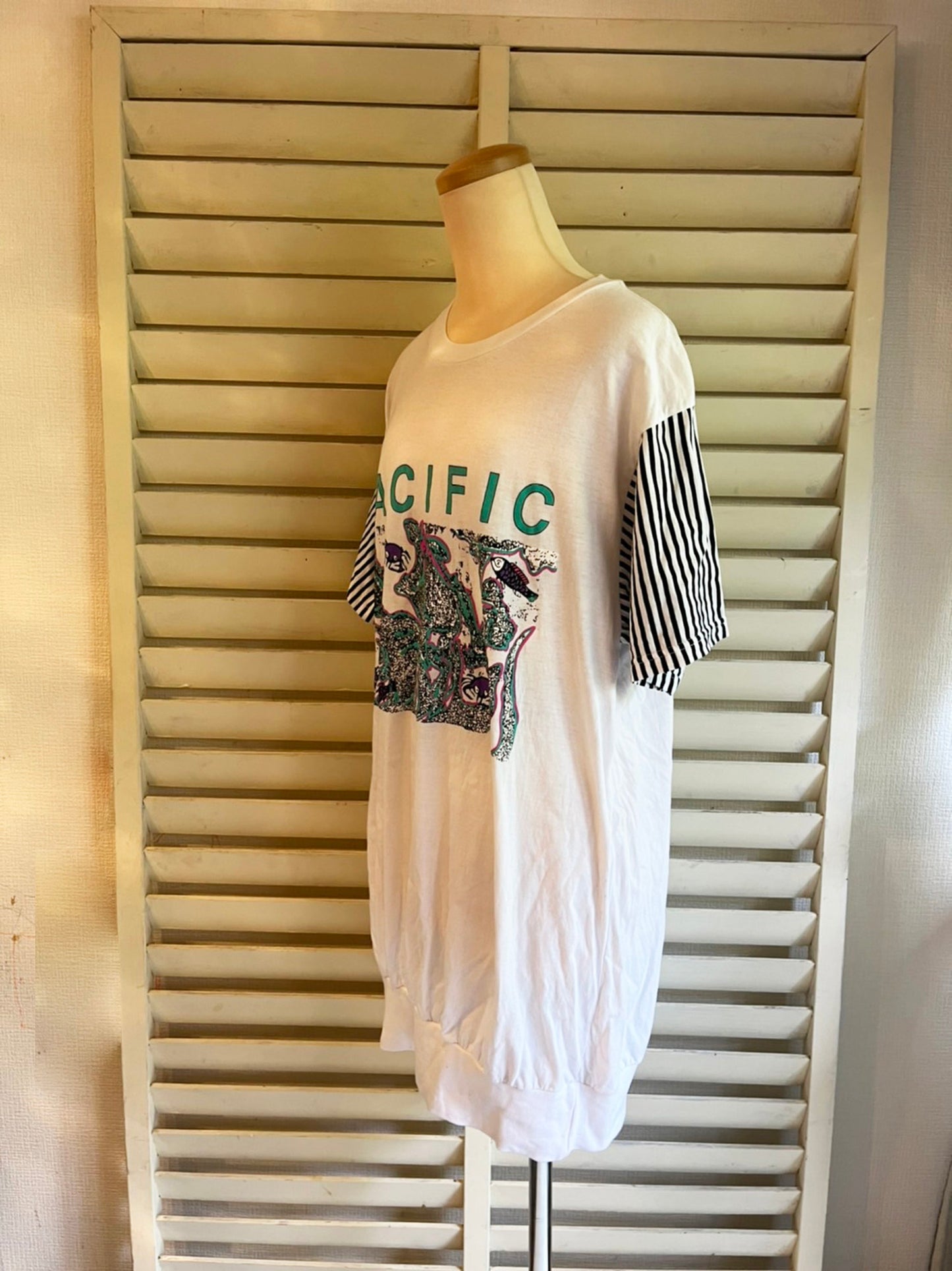 【EURO vintage】レディース PACIFIC 半袖Tシャツ ワンピース (FREE )