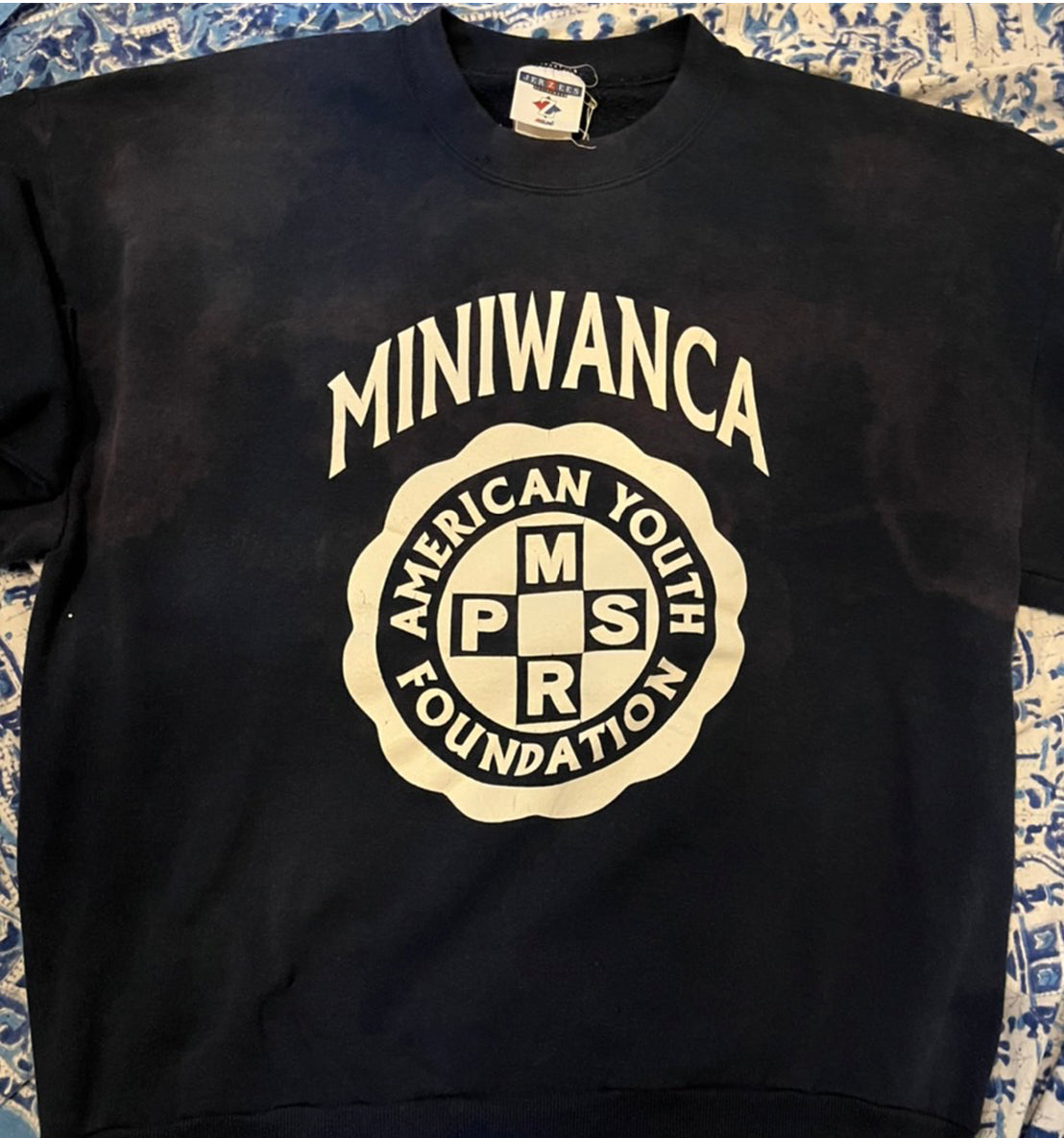 【vintage】JERZEES MINIWANCA 地名ロゴ スウェット ネイビー (men's XL)