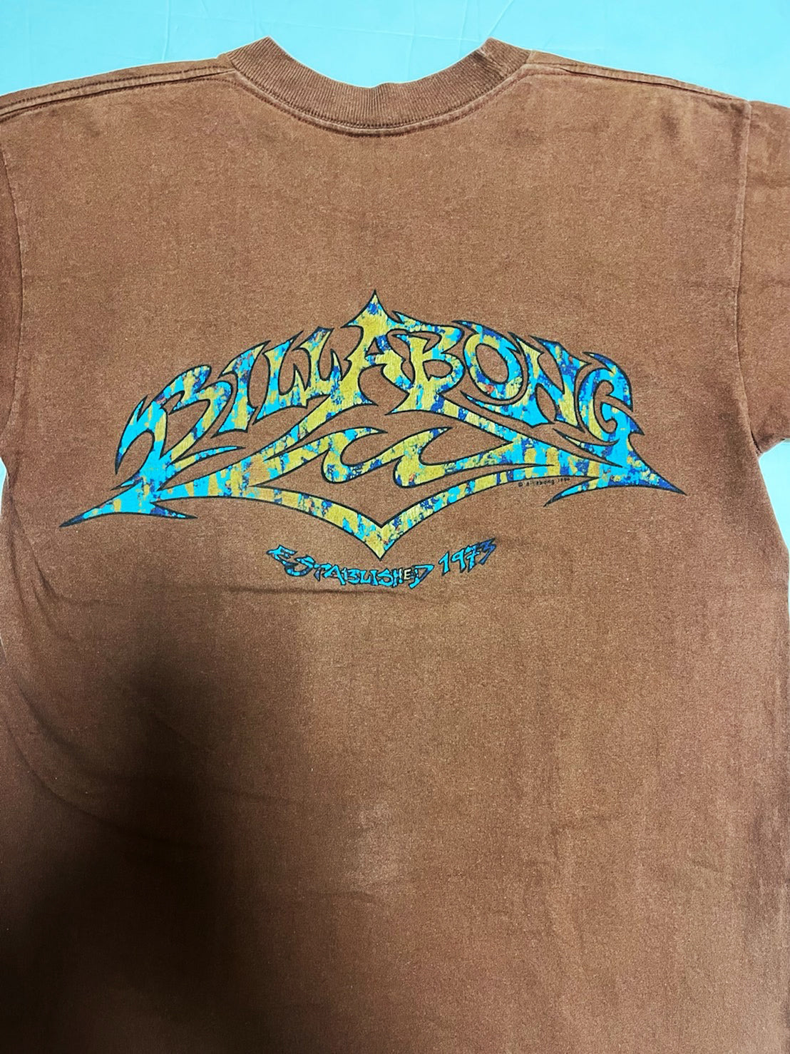【Billabong】vintage surf 90’s Billabong Big logo T-shirt （men's M)