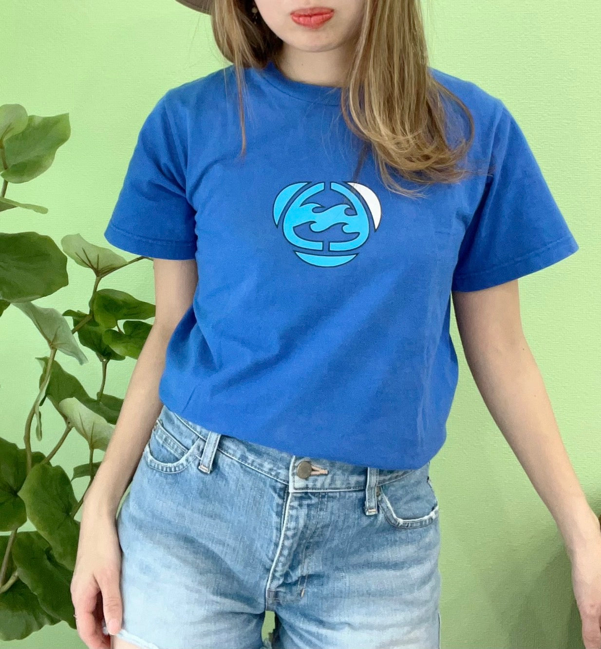 【Billabong】vintage 90’s Billabong  logo T-shirt blue (women's M)