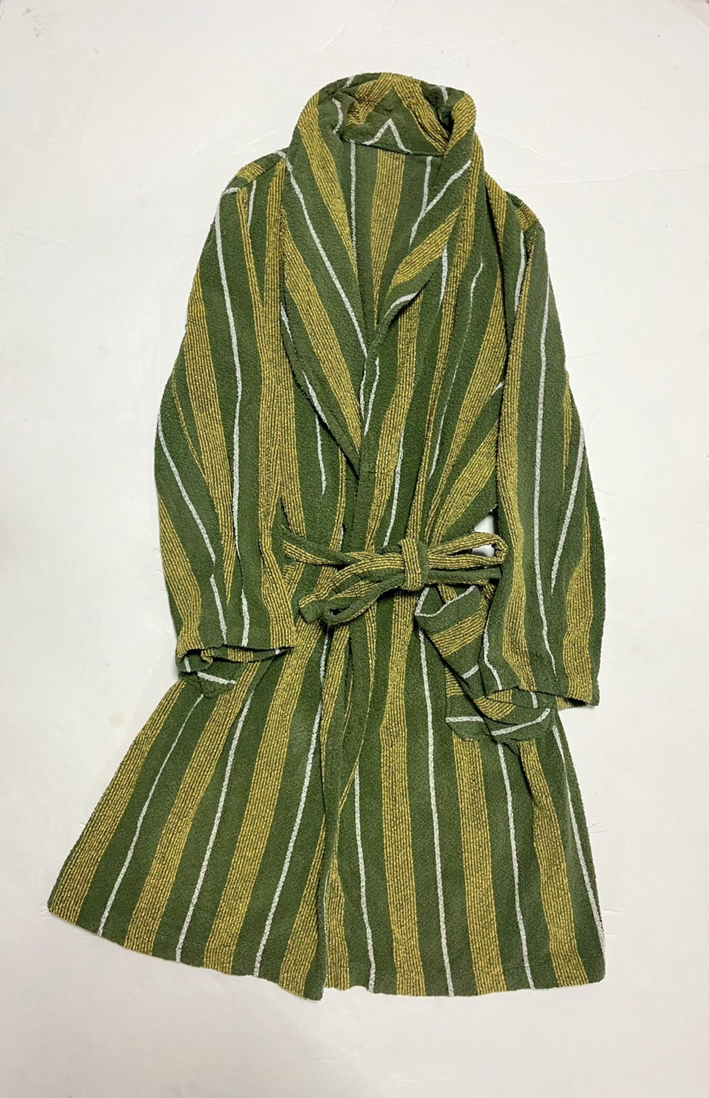 【Vintage】stripe pile gown coat (free size)