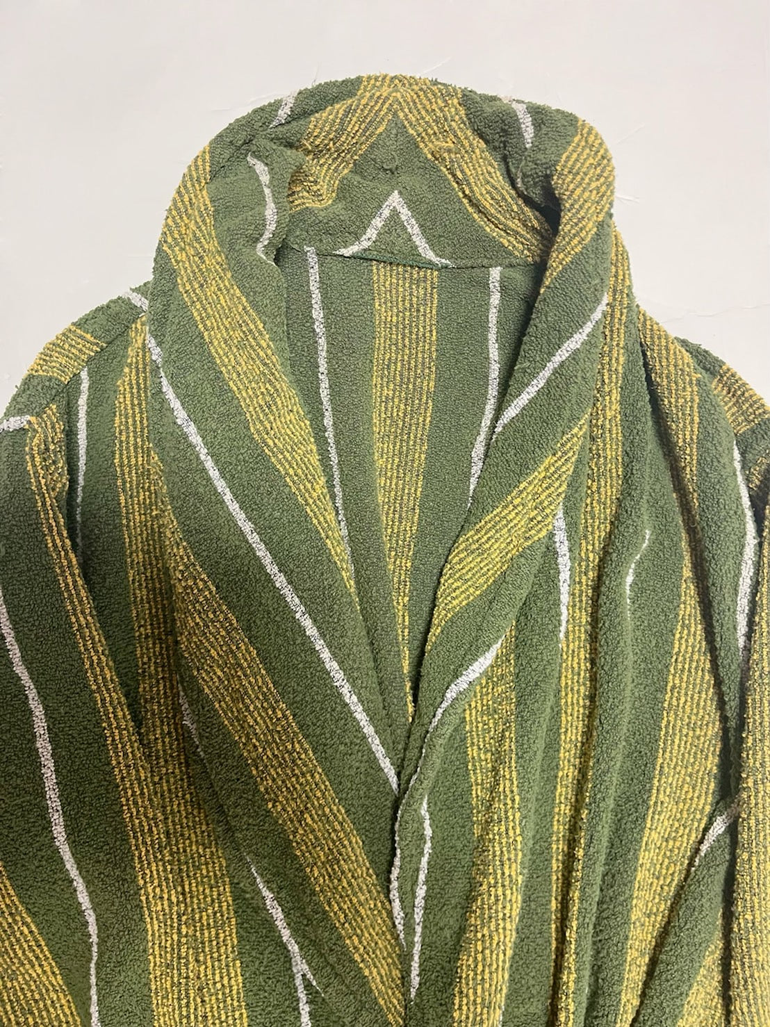【Vintage】stripe pile gown coat (free size)