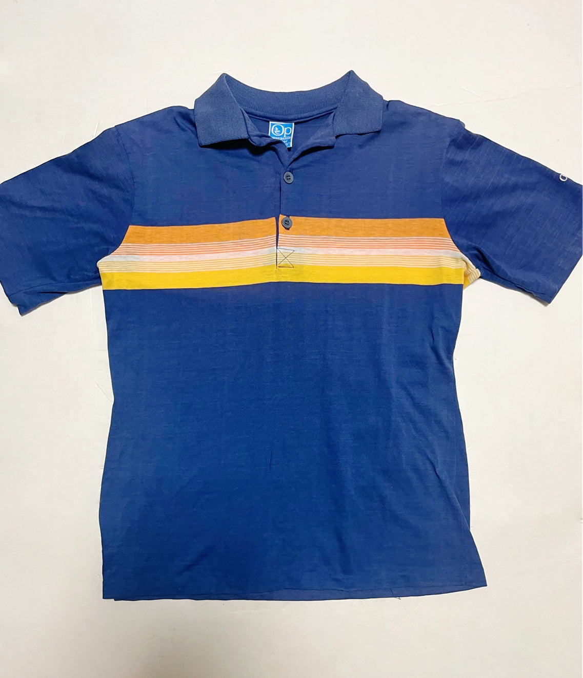 Ocean pacific】70's vintage OP Striped polo shirt (men's M) – sup