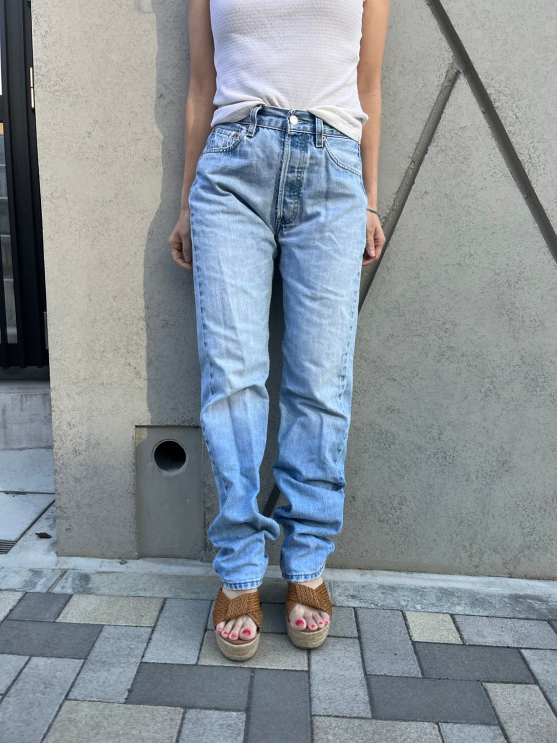 00's EURO Levis 501 ユーロリーバイス ダメージ デニムパンツ