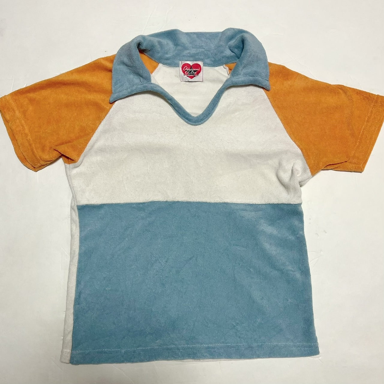 vintage Pile Fabric polo shirt (women's M相当)