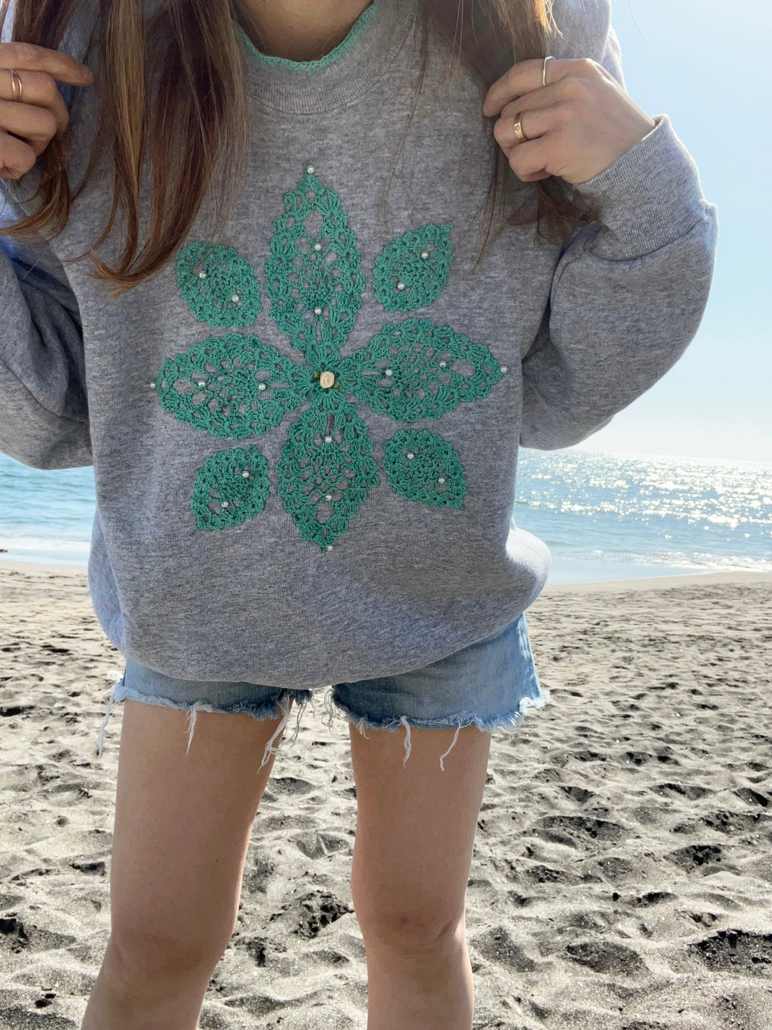 【FRUIT OF THE LOOM】embroidery  vintage sweatshirt (women's XL)