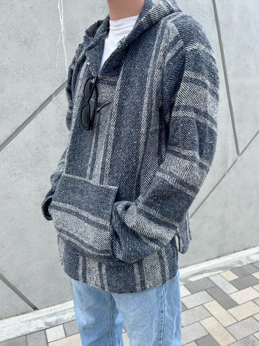 【USED】MOLINA mexican parka Baja Hoodie  blackメキシカン パーカー バハフーディー グレー (men's XL)