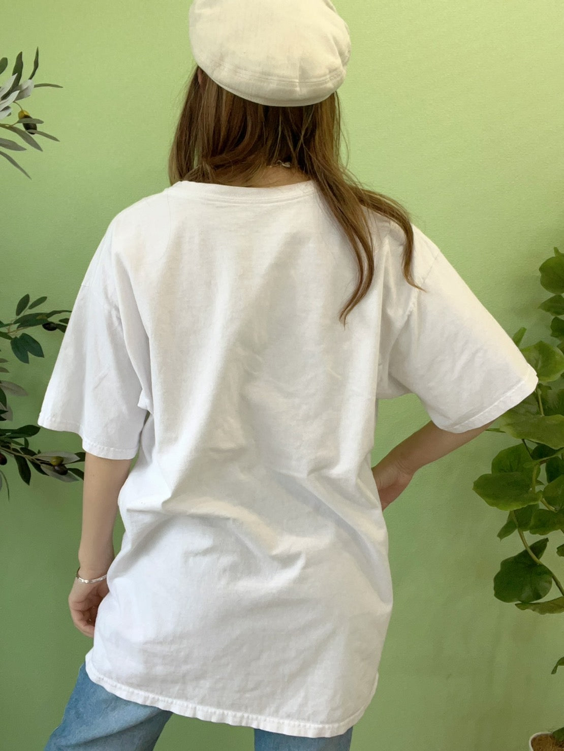 【USED】VANS logo T-shirt white バンズ サーフスケート 半袖 ロゴ Tシャツ 白 (men's L)