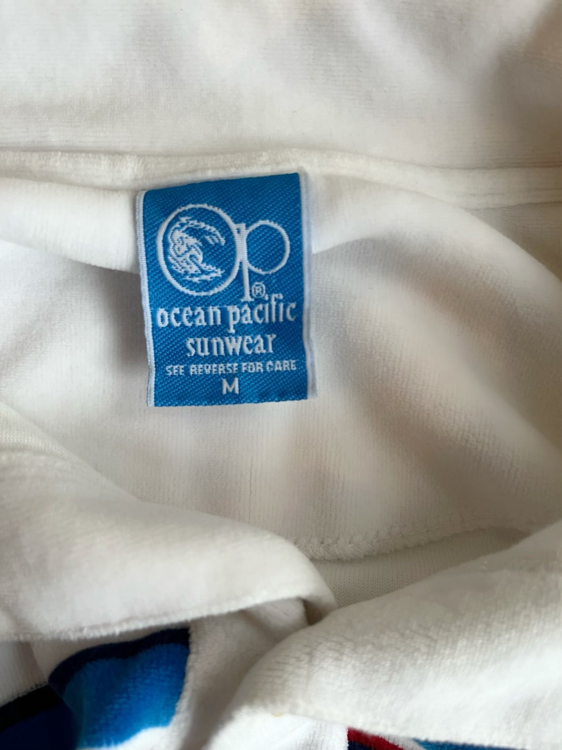 【USED】OCEAN PACIFIC Pile Polo shirt オーシャンパシフィック パイル 長袖 ポロシャツ (men's M)