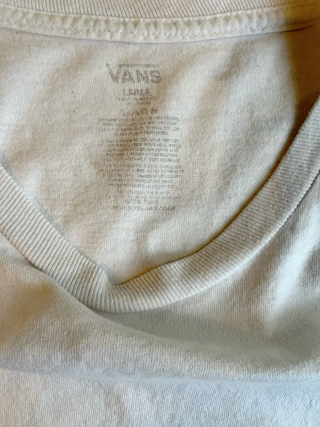 【USED】VANS logo T-shirt white バンズ サーフスケート 半袖 ロゴ Tシャツ 白 (men's L)