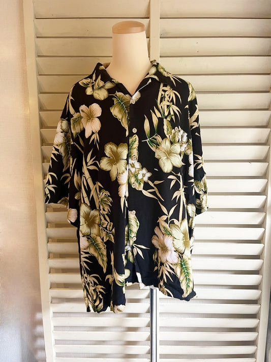 【ISLANDER】 All Over Pattan Aloha Shirt アイランダー オールオーバーパターン 総柄 アロハシャツ オーバーサイズ（men's 2X)