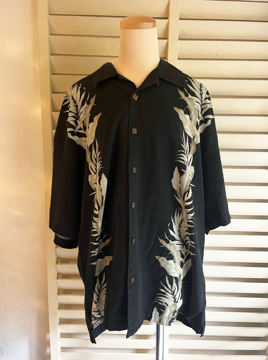 【Jamica Jaxx】BORDER PATTERN open color Aloha Shirt ジャマイカジャックス ボーダーパターン 開襟 アロハシャツ  （men's XXL)