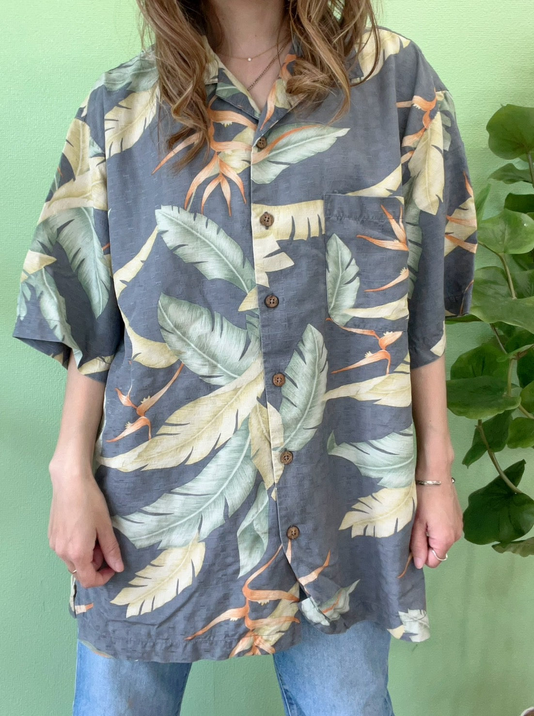 Tommy Bahama】 All Over Pattan Silk Aloha Shirt トミーバハマ