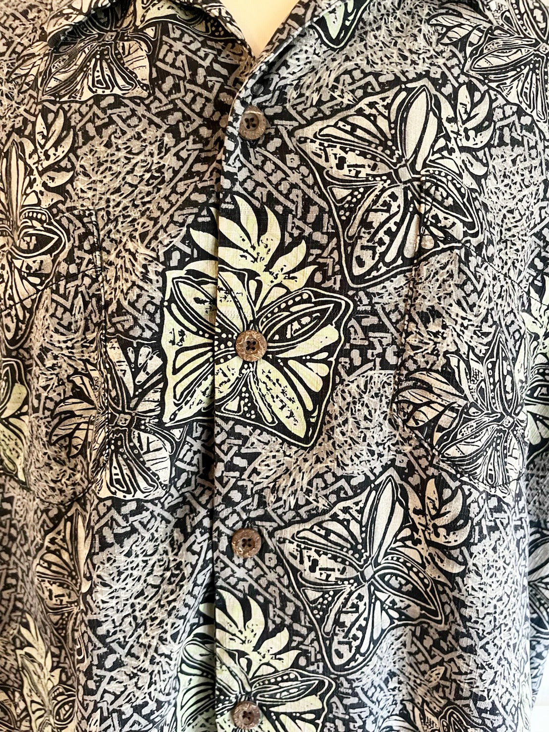 Tommy Bahama 】All Over Pattan Silk Aloha Shirt トミーバハマ 