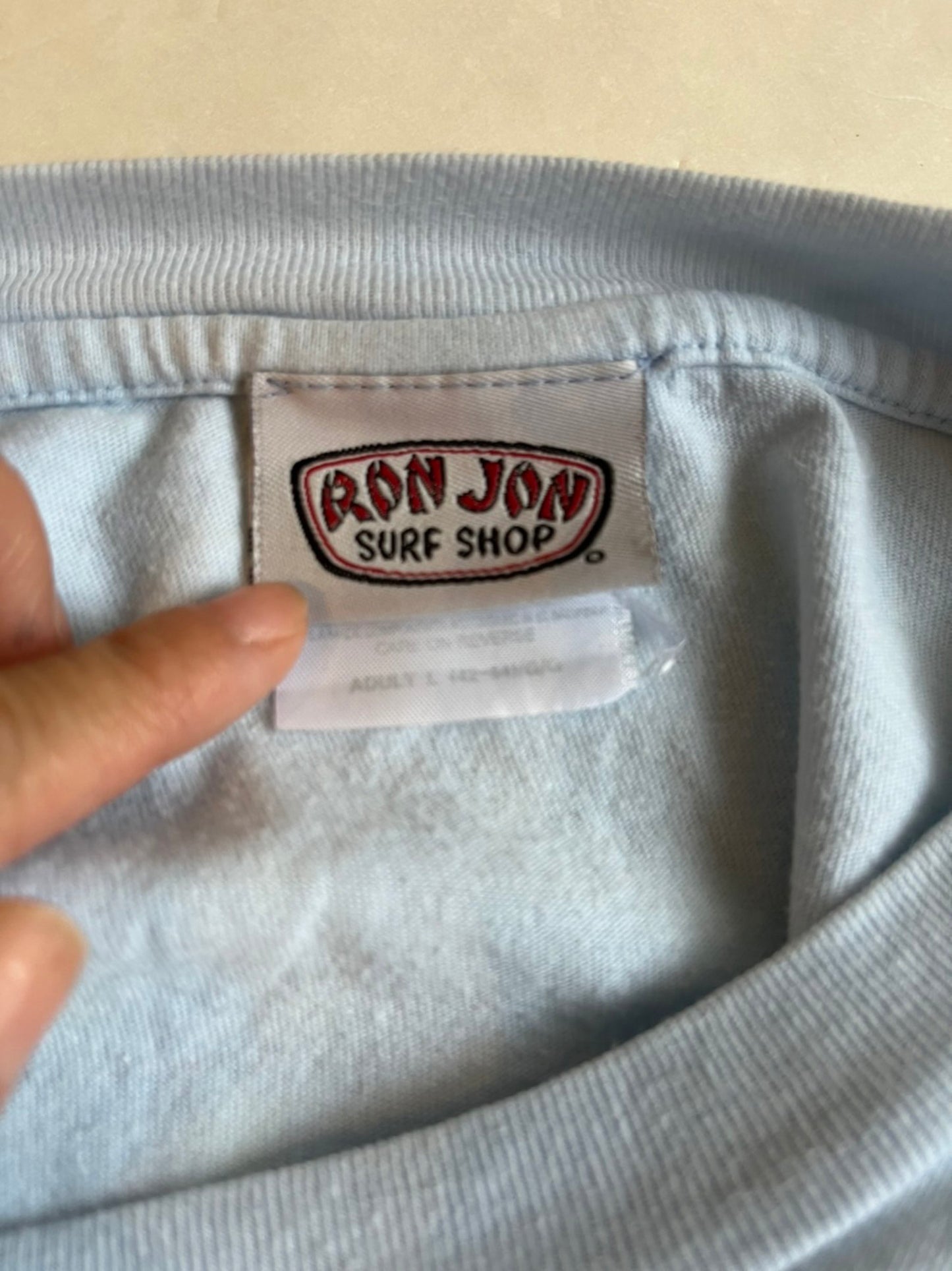 【RON JON 】 ロンジョン  PARADISE SURF ライトブルー 半袖 Tシャツ (men's S）